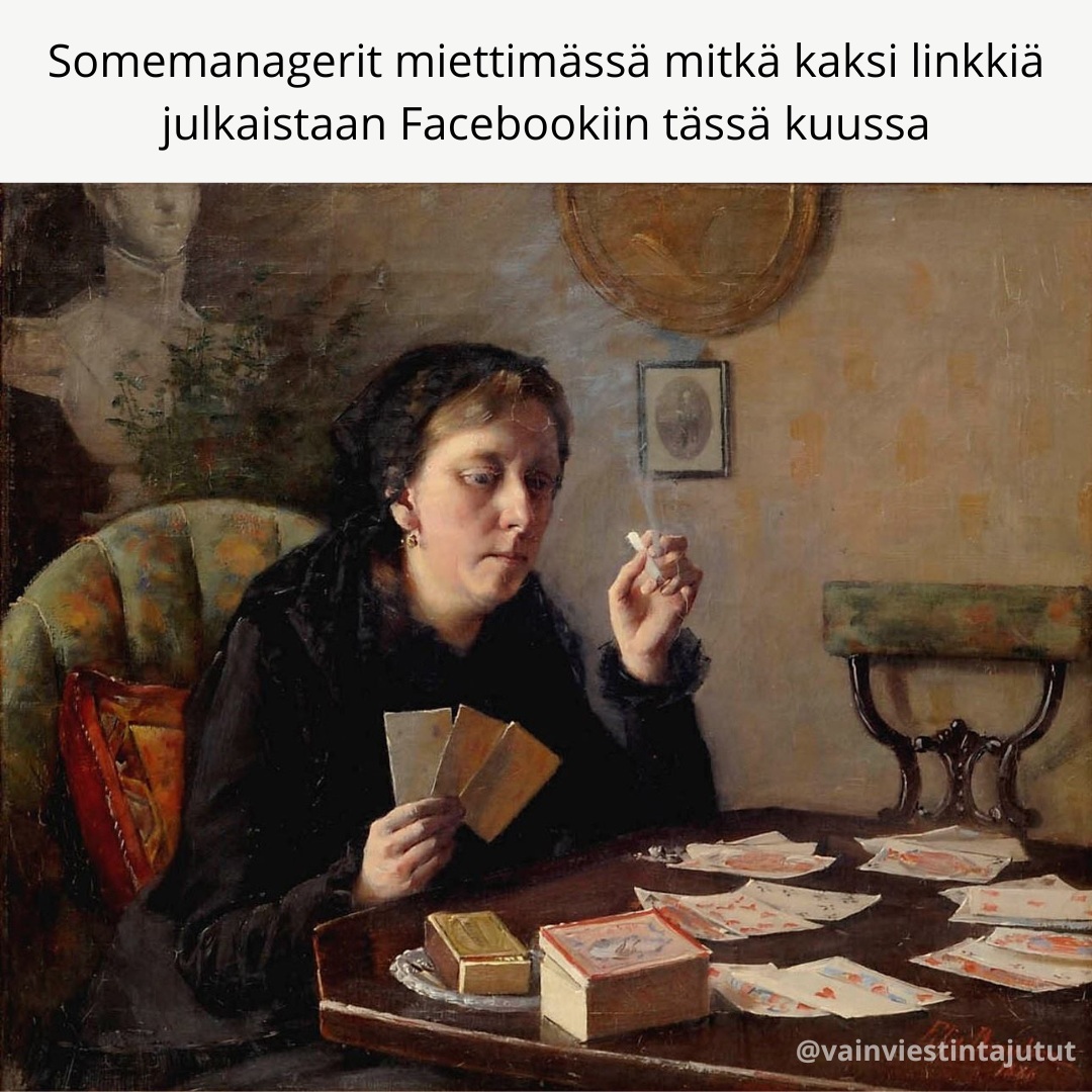 Jännän äärellä
🖼️ Elin Danielson-Gambogi: Balda-tädin ajanviete (1886)
#vainviestintäjutut