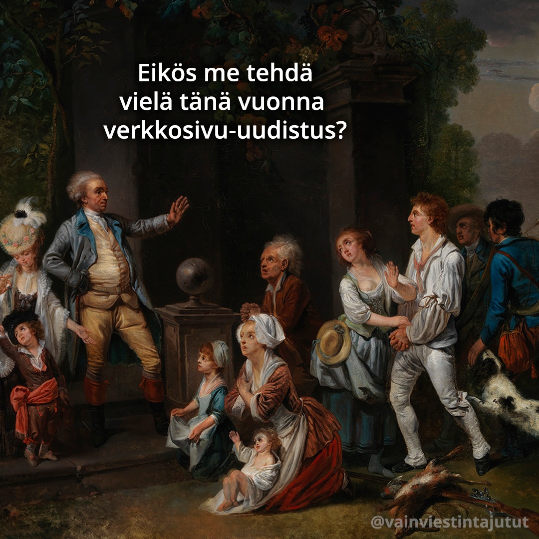 Joo
🖼️ Charles Benazech: Salametsästäjän vapauttaminen (1750–1799)
#vainviestintäjutut