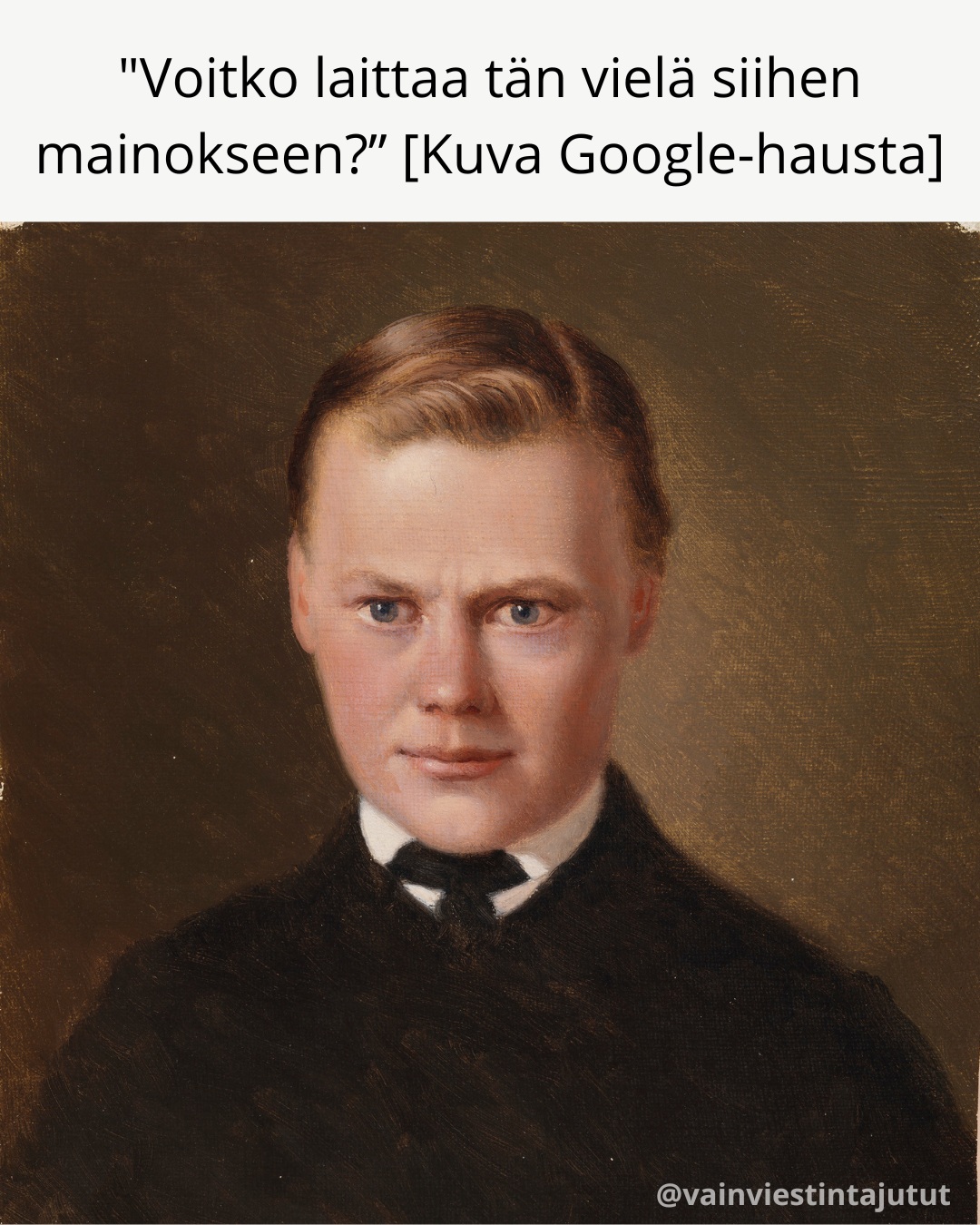 Mietitään hetki
🖼️ Ferdinand von Wright: Nuoren miehen muotokuva (1860–1869)
#vainviestintäjutut